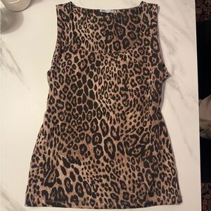 Zara Animal Print Sleeveless Top